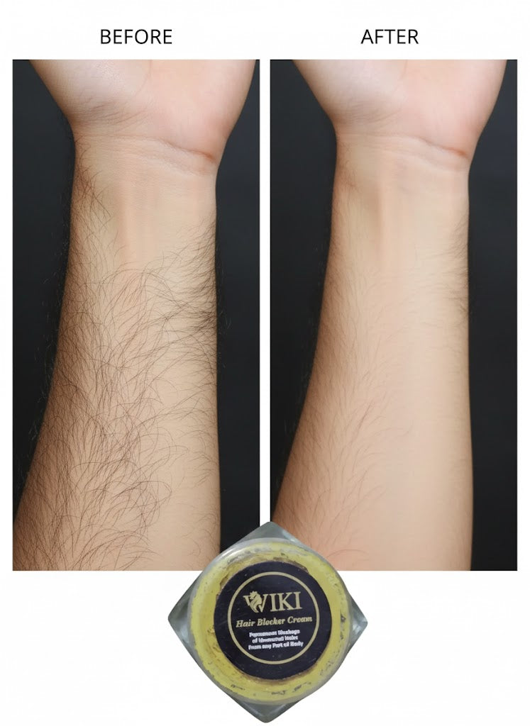WIKI Hair Blocker Cream - Advanced Permanent Hair Removal Solution for Silky Smooth Skin