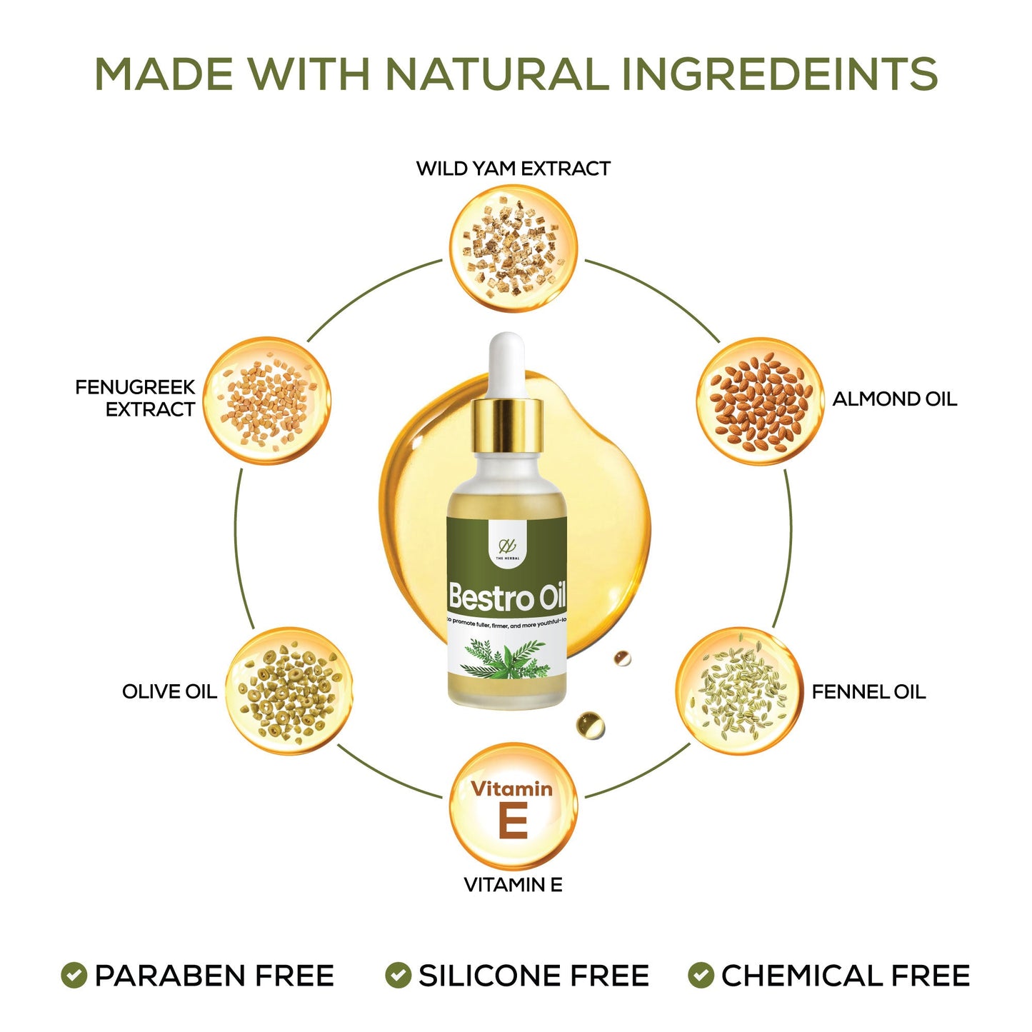 Bestro Oil – Herbal Oil for Naturally Firm, Lifted & Fuller Skin