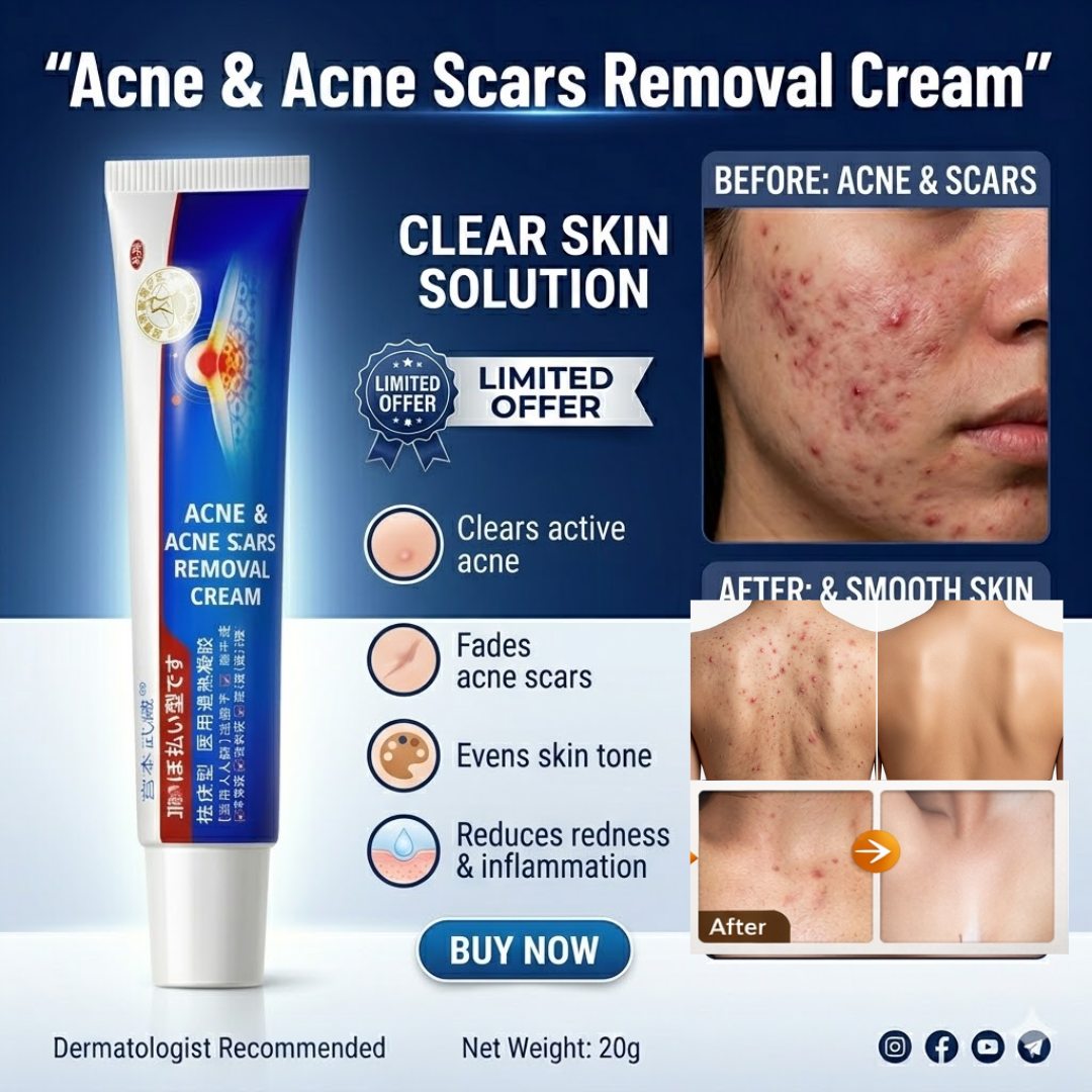 Acne & Acne Scars Removal Cream | Salicylic Acid + Niacinamide + Hyaluronic Acid + Tea Tree |