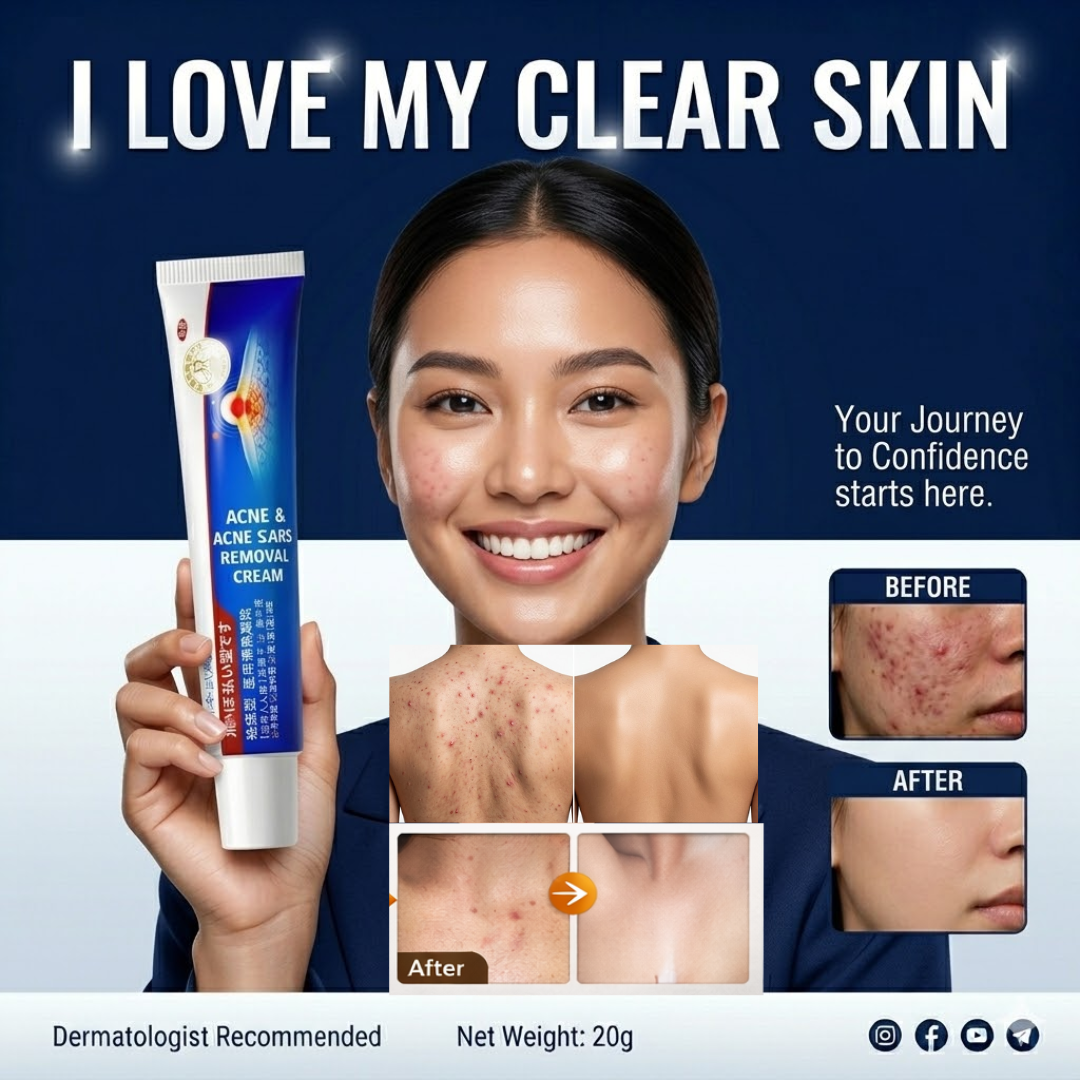 Acne & Acne Scars Removal Cream | Salicylic Acid + Niacinamide + Hyaluronic Acid + Tea Tree |