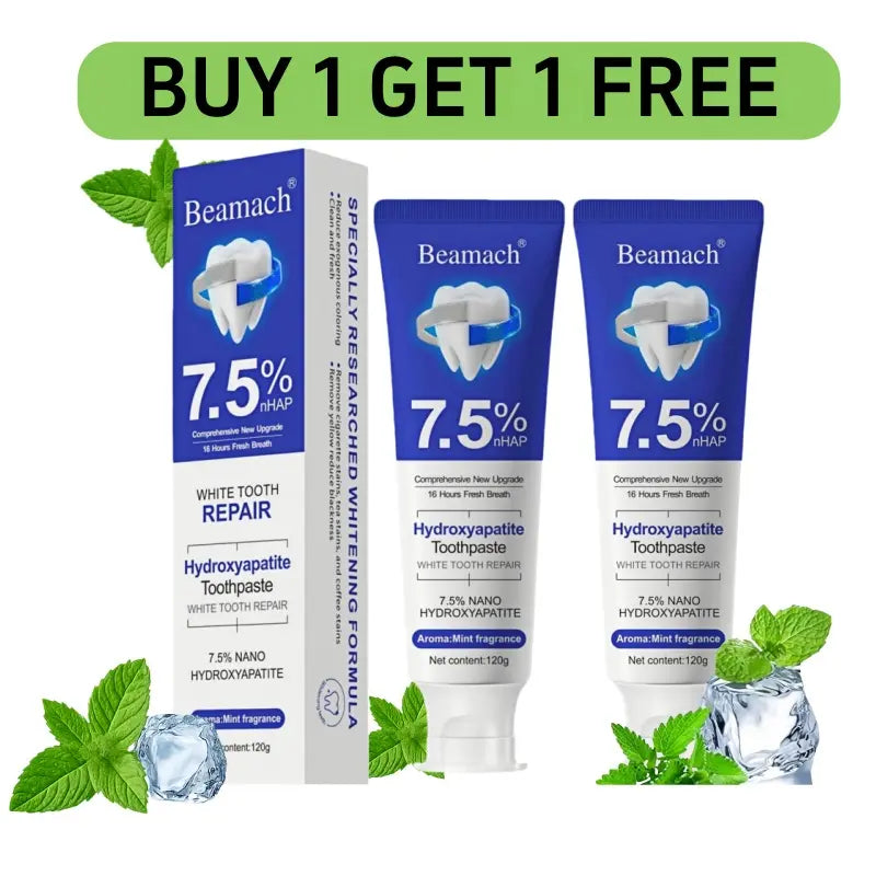 Hydroxyapatite Toothpaste Nano 7.5% Hydroxyapatite Toothpaste BUY 1 GET 1 FREE